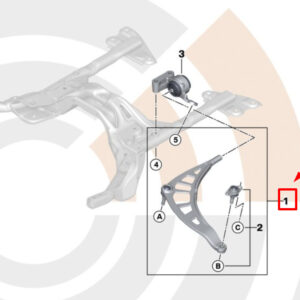 31122444414 - NEW MINI -LANDSMANN R60 RIGHT WISHBONE REPAIR 31122444414 2444414