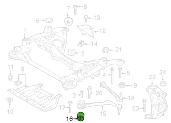 31126855743 - BMW 3 F30 Front Control Arm Bushing 31126855743 6855743 NEW GENUINE