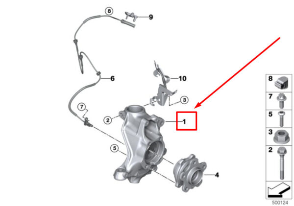31216877144 - NEW BMW G20 G28 RIGHT FALL CORRECT. ORIGINAL ROTARY BEARING 6877144 31216877144