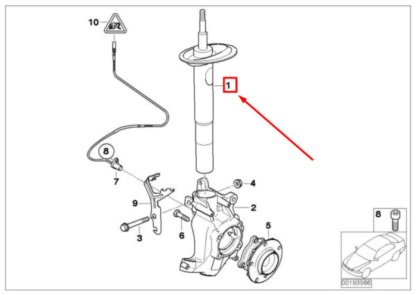 31306775056 - BMW 5 E60 shock absorber front right 6775056 31306775056 NEW ORIGINAL