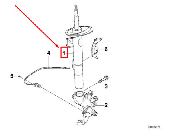 31311096150 - BMW 7 E38 shock absorber front right 1096150 31311096150 NEW ORIGINAL