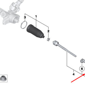 32105A018D4 - NEW MINI -LANDSMANN F60 RIGHT STEERING ROD END 32105A018D4 5A018D4 GENUINE