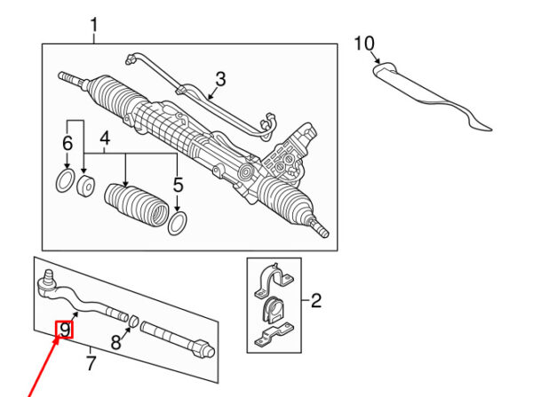 32216754566 - MINI COOPER R50 TIE ROD END FRONT RIGHT OUTER 32216754566 NEW GENUINE
