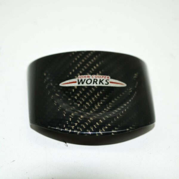 32302147228 - NEW MINI JCW CARBON FIBER TRIM COVER FOR SPORTS STEERING WHEEL BOTTOM ORIGINAL