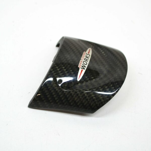 32302147228 - NEW MINI JCW CARBON FIBER TRIM COVER FOR SPORTS STEERING WHEEL BOTTOM ORIGINAL