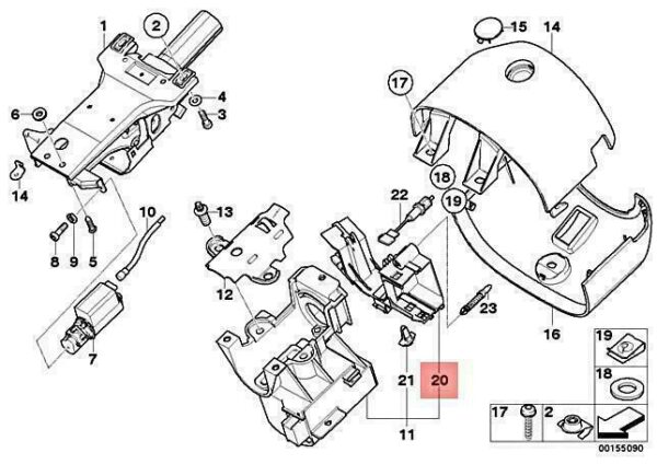 32306750031 - OEM BMW Z8 E52 CABRIO SWITCH SUPPORT 32306750031 GENUINE NEW