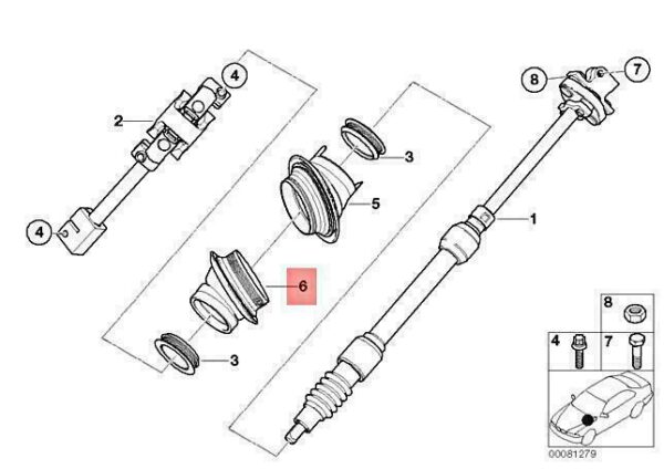 32306756673 - OEM BMW X5 E53 X5 3.0D 3.0I 4.4I 4.6IS 4.8IS SAV SUV CUP 32306756673 GENUINE