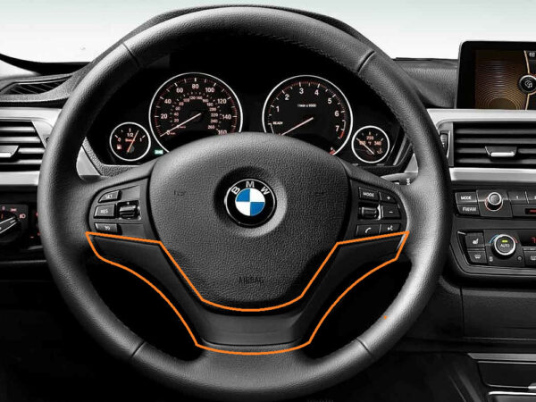 32306854772 - New Genuine BMW F20 F21 F22 F23 F30 F31 F34 Steering Wheel Trim Black 6854772