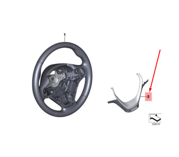 32307846186 - BMW 3 F30 steering wheel cover leather individual 32307846186 NEW REAL