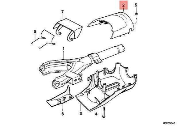 32311157597 - OEM BMW M5 E34 518G 518I 520I 524TD 525I TRIM PANEL UPPER PART 32311157597 NEW