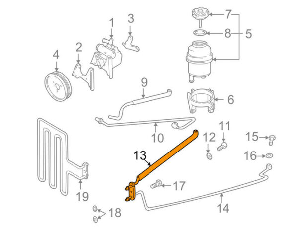 32411093031 - BMW 7 E38 steering system hydraulic hose 32411093031 1093031 NEW REAL