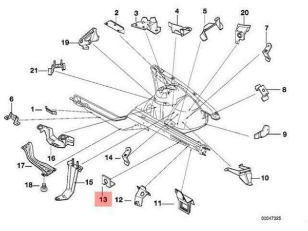 32411141734 - OEM BMW E31 E32 E34 E38 HOSE BRACKET / LEVELLING DEVICE 32411141734 GENUINE