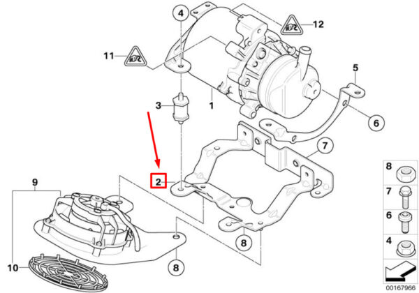 32416760252 - NEW MINI COOPER R50, R53 SERVOLE PUMP MOUNT 32416760252 6760252 ORIGINAL