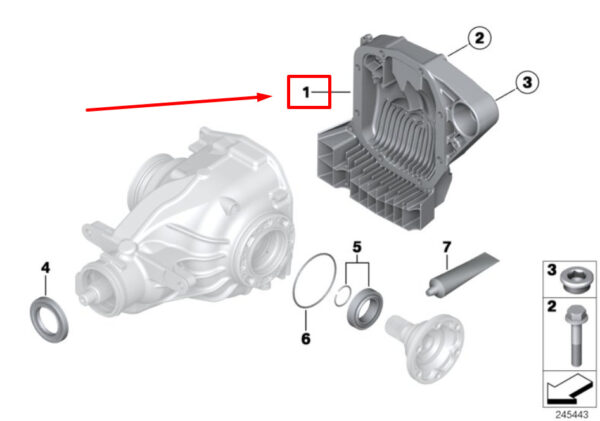 33132283312 - BMW 3 Coupe E92 transmission cover 33132283312 2283312 NEW ORIGINAL
