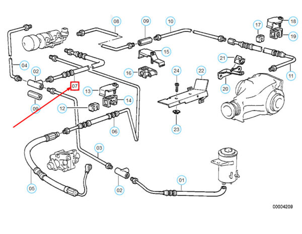 33191139875 - BMW 5 E34 return line 33191139875 1139875 NEW REAL