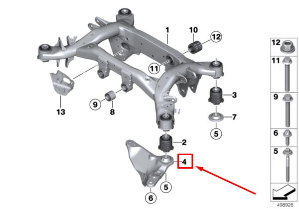 33308077349 - NEW BMW X3 F97 REAR AXLE LEFT PRESSURE BAR 8077349 33308077349 ORIGINAL