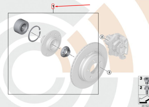 33412406278 - OEM BMW 1 E81 REAR WHEEL BEARING VALUE LINE REPAIR  33412406278 GENUINE