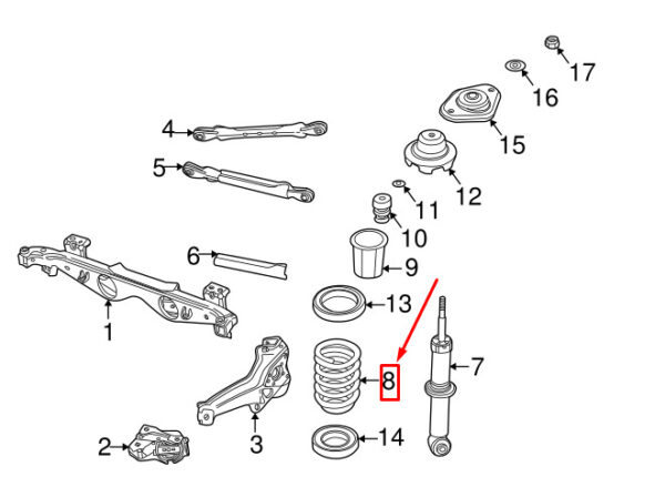 33536763158 - MINI COOPER R56 REAR COIL SPRING 6763158 33536763158 NEW GENUINE