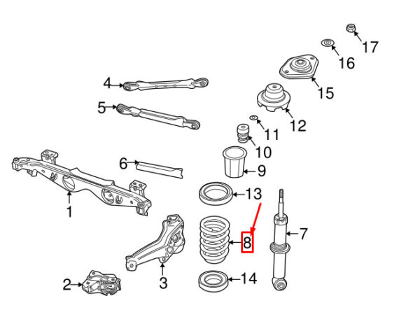 33536763280 - NEW MINI COOPER R50, R53 REAR COIL SPRING 6763280 33536763280 ORIGINAL
