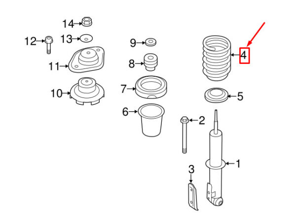 33536777194 - MINI CONVERTIBLE R57 REAR COIL SPRING 33536777194 6777194 NEW GENUINE