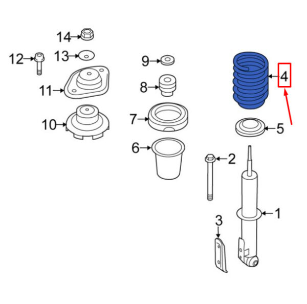 33536781176 - MINI CLUBMAN R55 Rear Screw Spring 33536781176 6781176 NEW REAL