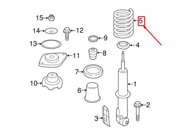 33539806816 - MINI COUNTRYMAN R60 REAR COIL SPRING 33539806816 9806816 NEW GENUINE