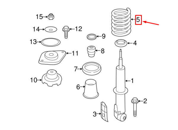 33539806830 - MINI COUNTRYMAN R60 REAR COIL SPRING 33539806830 9806830 NEW GENUINE