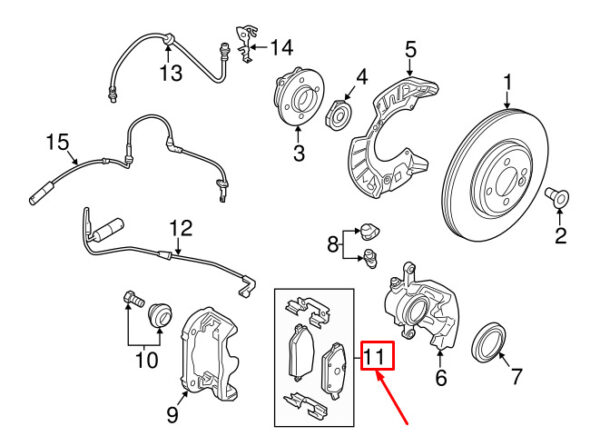 34106885503 - MINI COOPER F56 front brake pads 34106885503 6885503 NEW ORIGINAL