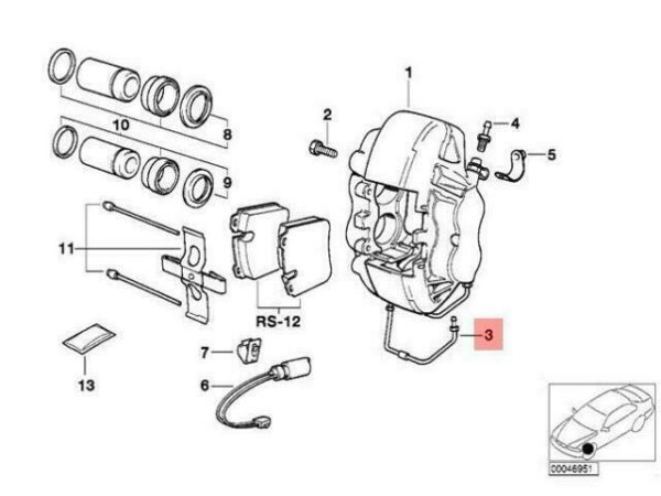 34111160192 - OEM BMW E32 SALOON THERMOSTAT HOUSING RETURN PIPE 34111160192 GENUINE NEW