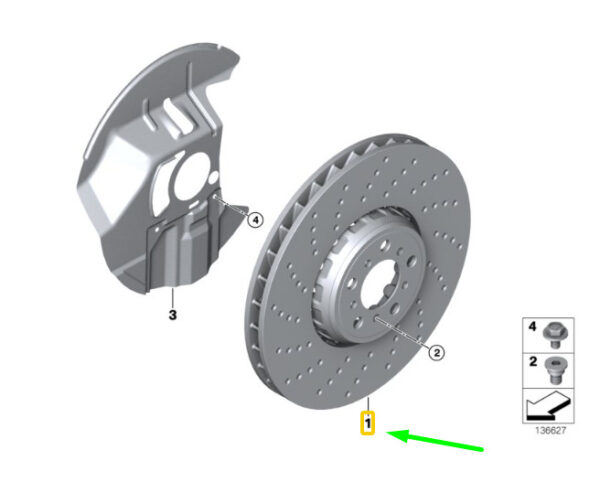 34112282801 - NEW BMW 3 M3 COUPE E46 FRONT LEFT VENTILATION BRAKE DISC 34112282801 ORIGINAL