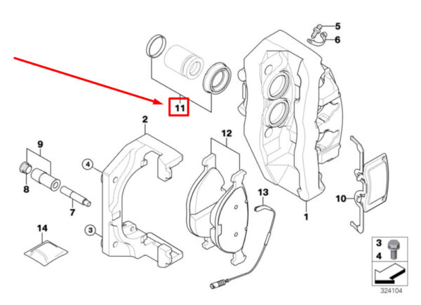 34116763995 - NEW BMW X5 E70 FRONT CALIPER REBUILD  34116763995 GENUINE 6763995
