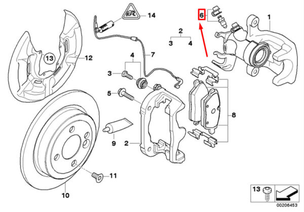 34116768188 - MINI R60 Brake Caliper Bleed Valve Repair  34116768188 GENUINE