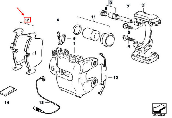 34116770575 - OEM BMW 7 SERIES E65 FRONT BRAKE PADS SET 34116770575 GENUINE
