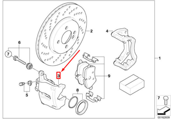 34116778336 - NEW MINI COOPER R56 FRONT RIGHT BRAKE CALIPER 34116778336 6778336 ORIGINAL