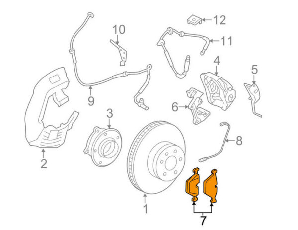 34116793021 - NEW OEM BMW 7 F01 FRONT WHEEL BRAKE PAD SET 4116793021 GENUINE