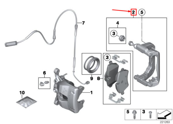 34119806714 - NEW MINI LANDMANN R60 FRONT RIGHT BRAKE CALIPER MOUNT 34119806714 ORIGINAL