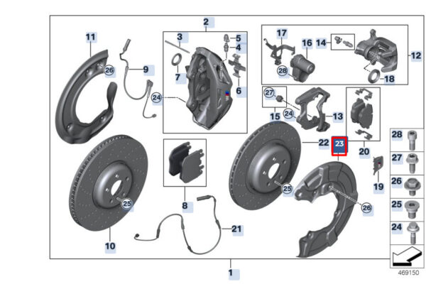 34206899155 - BMW 5 G30 M Rear Left Brake Disc Protection 34206899155 NEW GENUINE