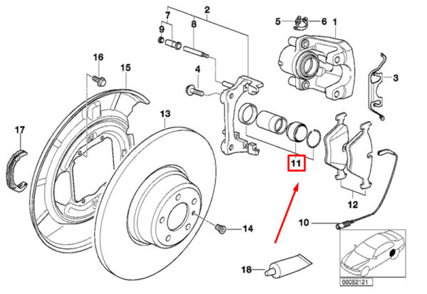 34211166238 - NEW BMW X5 E53 BRAKE CALIPER REPAIR  34211166238 1166238 ORIGINAL