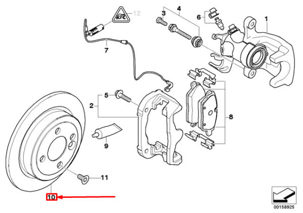 34216784389 - NEW MINI COOPER CLUBMAN R55 JCW REAR BRAKE DISC 34216784389 ORIGINAL