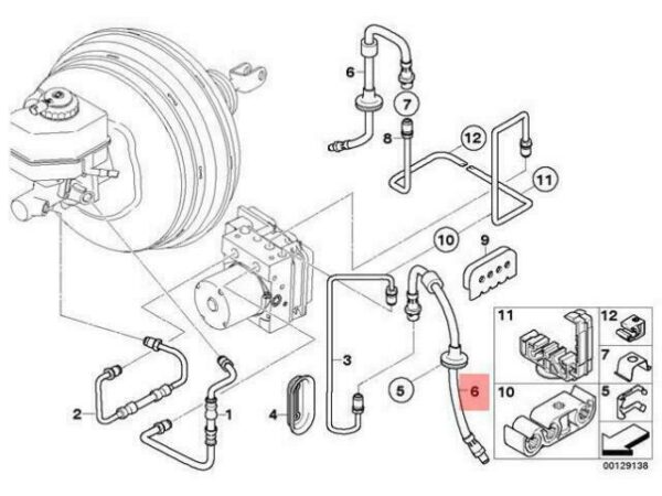34303414661 - OEM BMW E83N SUV BRAKE HOSE FRONT 1PCS 34303414661 GENUINE NEW