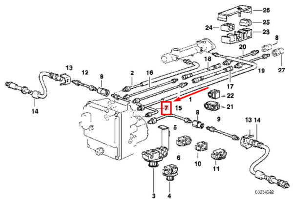 34326755563 - BMW 7 E38 front brake line 6755563 34326755563 NEW ORIGINAL