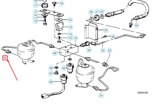 34326755616 - BMW 7 E38 front brake line 34326755616 6755616 NEW REAL