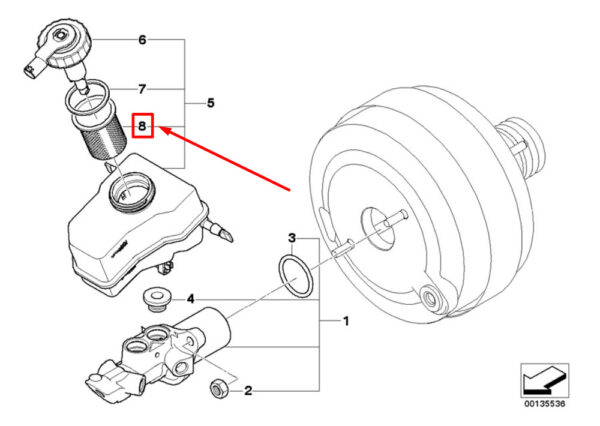 34326764120 - NEW BMW E81 E82 E84 BRAKE CYLINDER STRAINER PIPE 34326764120 06-14 GENUINE