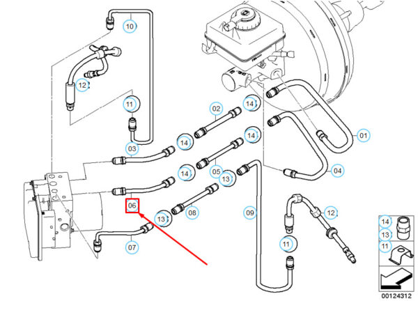 34326772517 - BMW 5 E60 front brake line 34326772517 6772517 NEW REAL