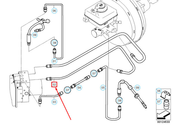 34326772533 - NEW BMW 5 SERIES E60 FRONT BRAKE LINE 34326772533 6772533