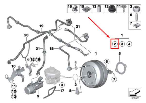 34336799317 - BMW 2 Convertible F23 Main Brake Cylinder O-Ring 34336799317 6799317 NEW GENUINE