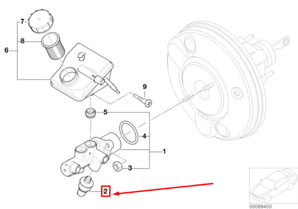 34526759133 - NEW OEM MINI CABRIO R52 BRAKE MASTER DSC PRESSURE SENSOR 34526759133 GENUINE