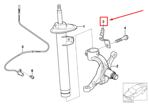 34526780591 - NEW BMW Z4 COUPE E86 LEFT ABS/BVA TUBE HOLDER 6780591 34526780591 ORIGINAL
