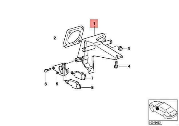 35101164843 - OEM BMW Z3 ROADSTER E36 325TD SUPPORTING BRACKET FOOT CONTROLS 35101164843 NEW