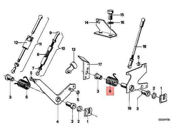 35411119306 - OEM BMW E12 E23 E24 525 528 528I 530I 535I 628CSI 630CS SPRING 35411119306 NEW